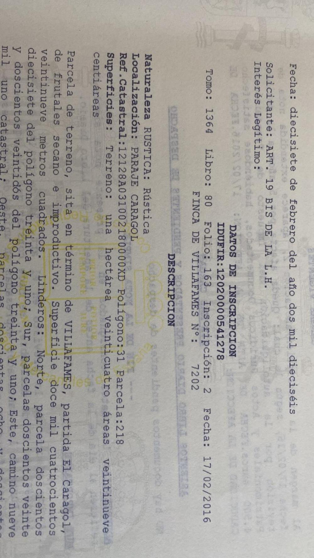 till salu tomt Vilafamés Plana Alta 26