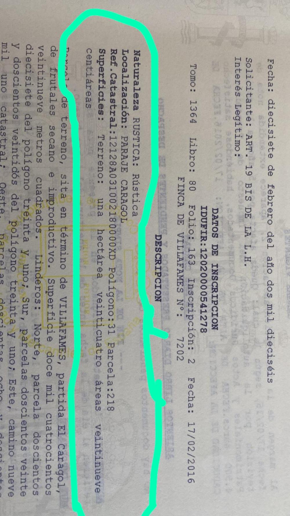  till salu tomt Vilafamés Plana Alta 28