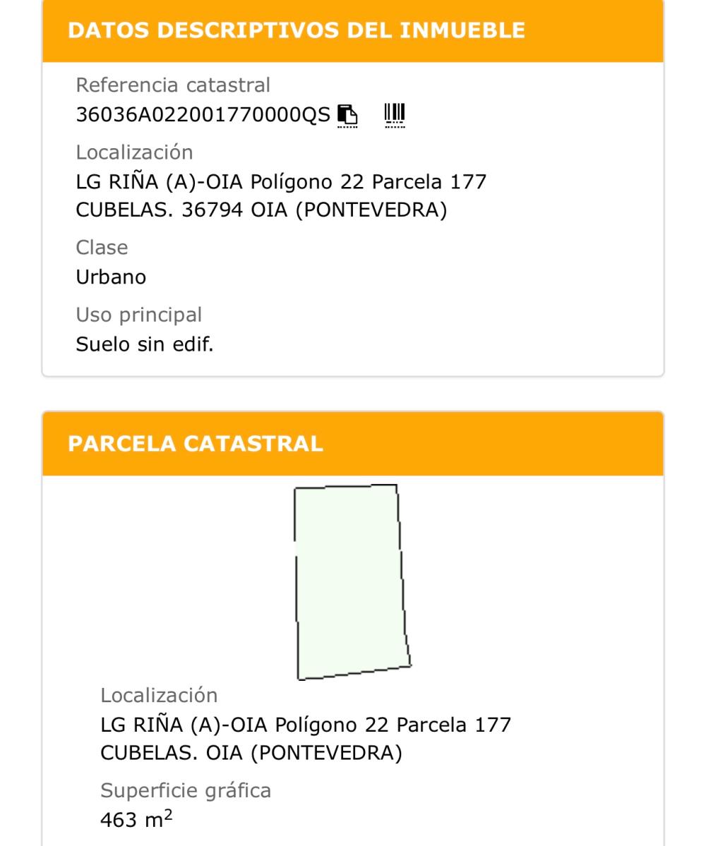  till salu tomt Riña Baixo Miño 1